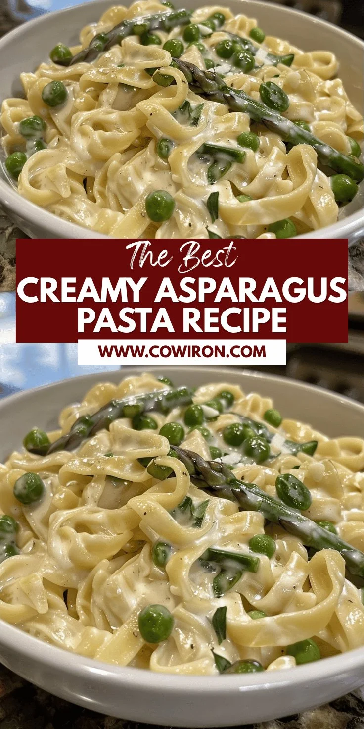 Creamy Pasta with Asparagus and Peas