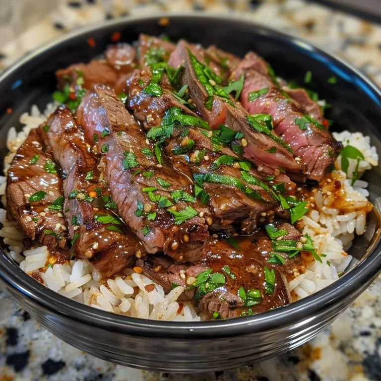 Garlic Butter Steak Bowl featuring tender beef and fresh vegetables