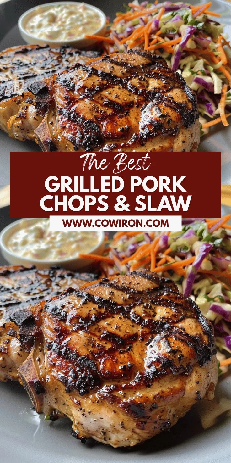 Grilled Pork Chops with Slaw Recipe