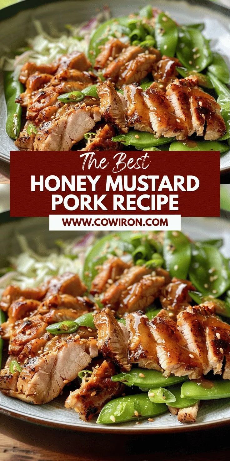 Honey Mustard Pork with Snap Pea Slaw
