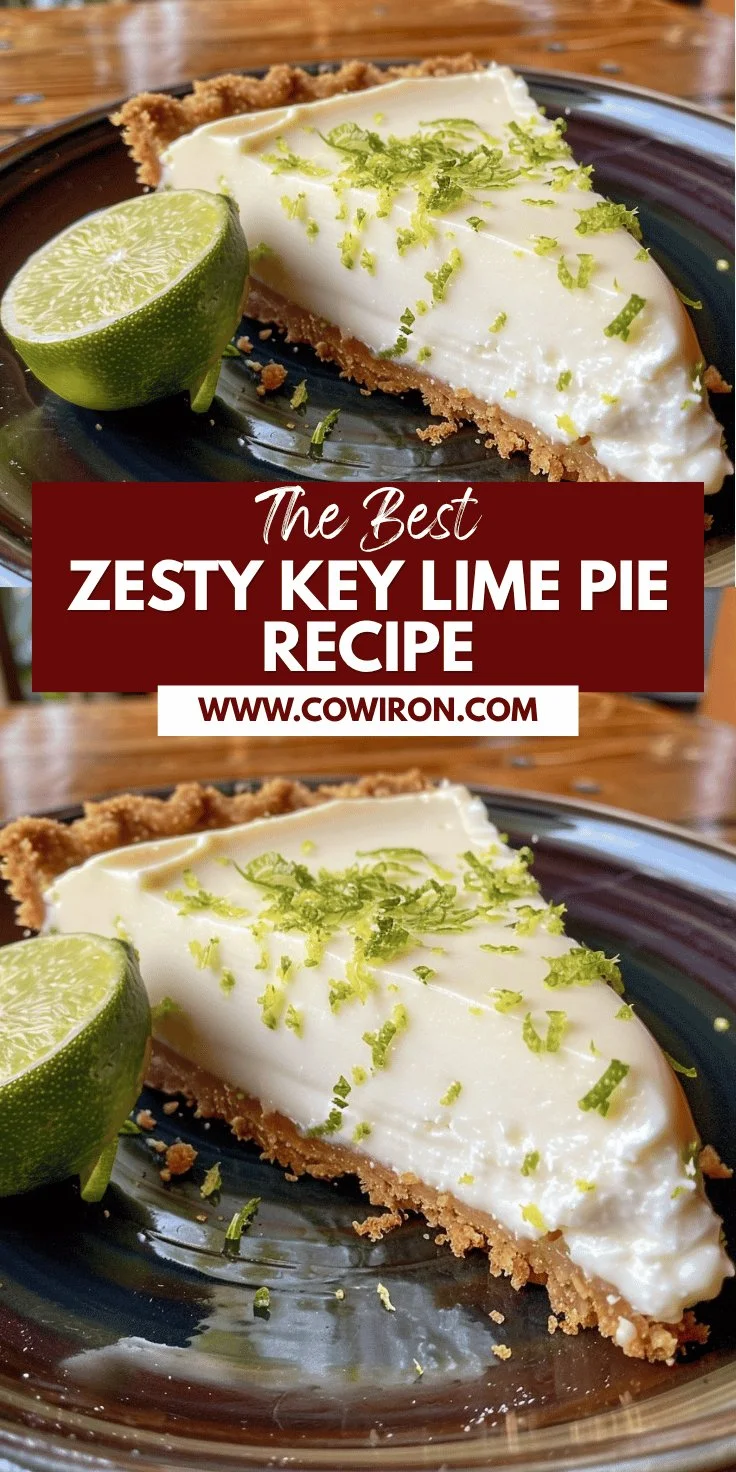 Key Lime Pie Featuring Fresh Lime Zest