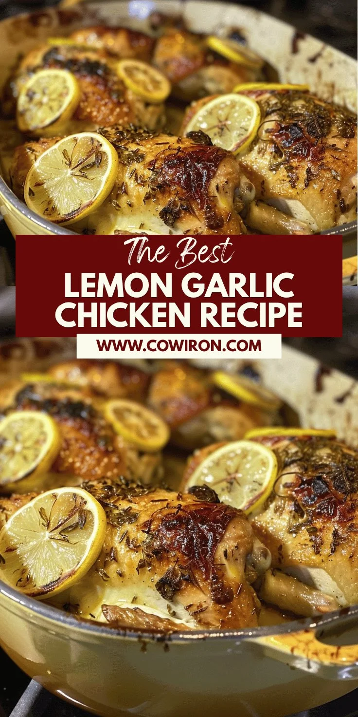 Lemon Garlic Chicken in a Dutch Oven