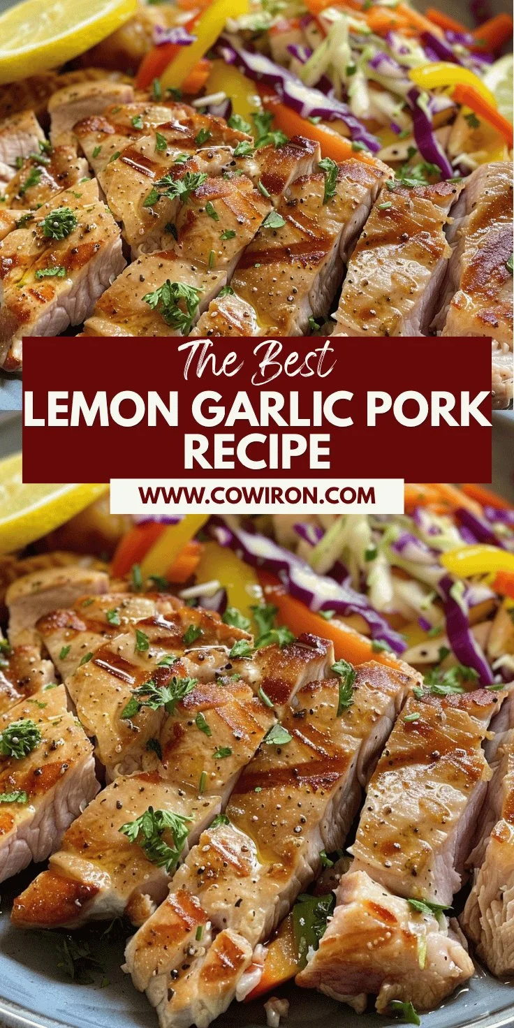 Lemon Garlic Pork Slaw with Veggies