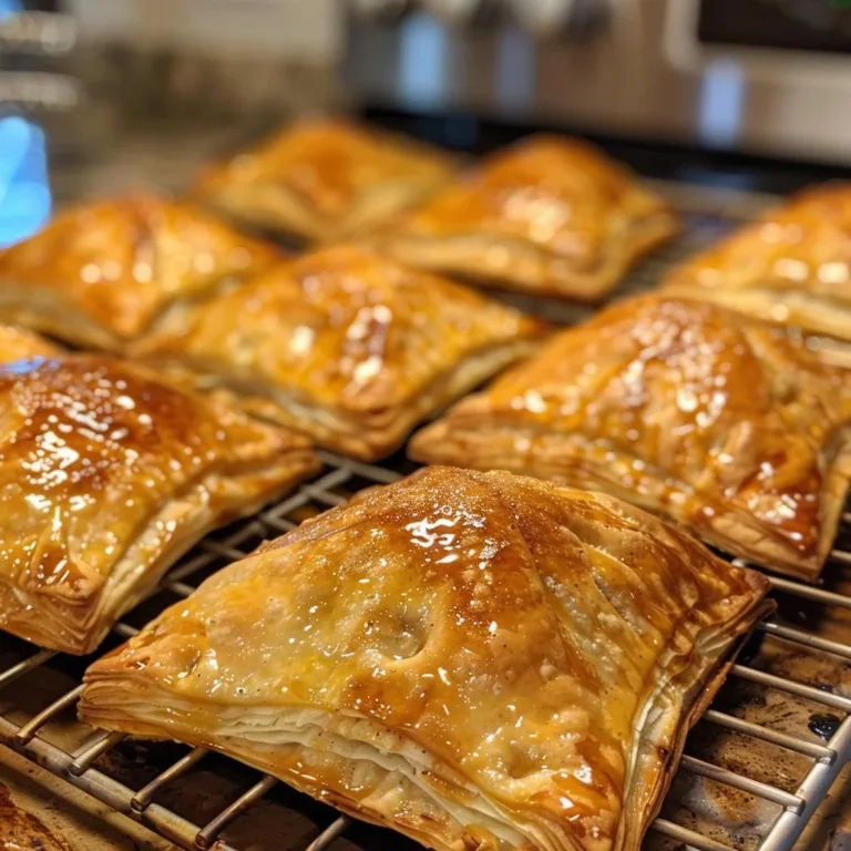 Homemade mini apple turnovers fresh out of the oven.