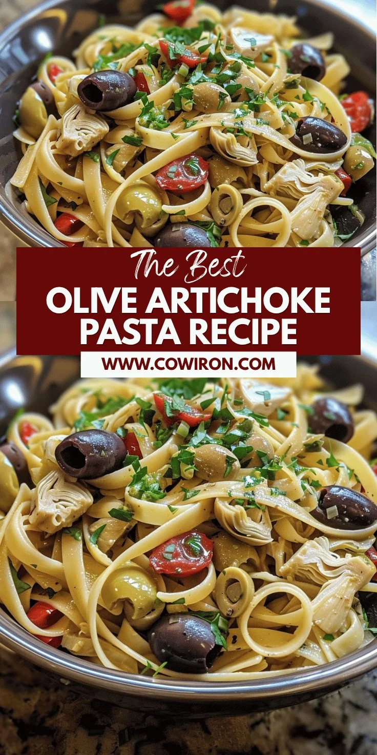 Olive and Artichoke Pasta