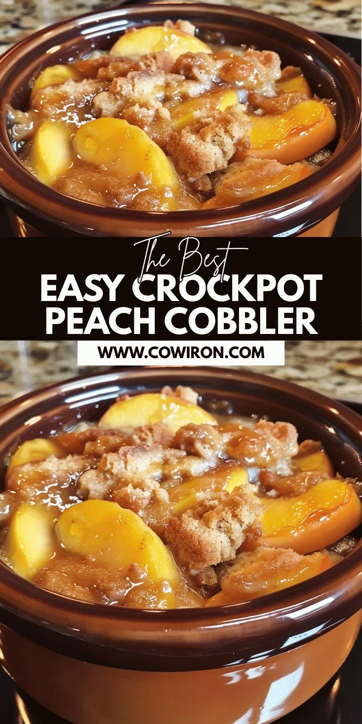 Slow Cooker Peach Cobbler