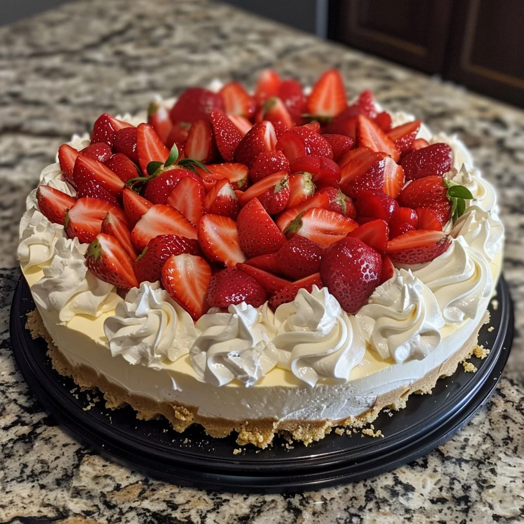 Strawberry No Bake Cheesecake