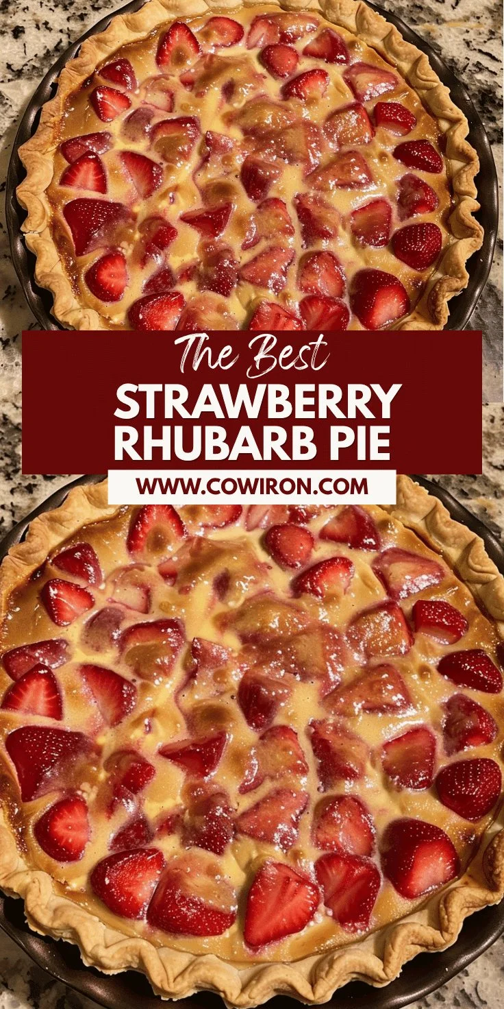 Strawberry Rhubarb Custard Pie Recipe