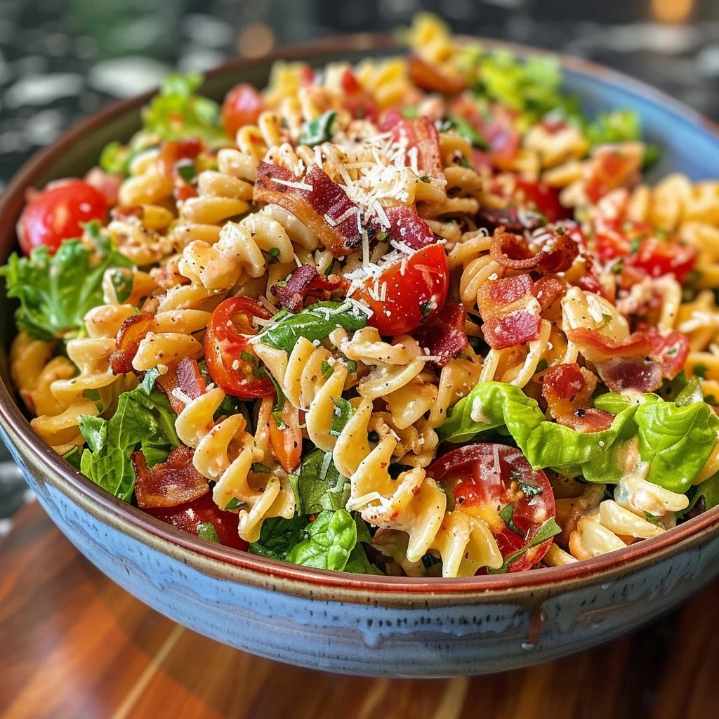Caesar BLT Pasta Salad Recipe