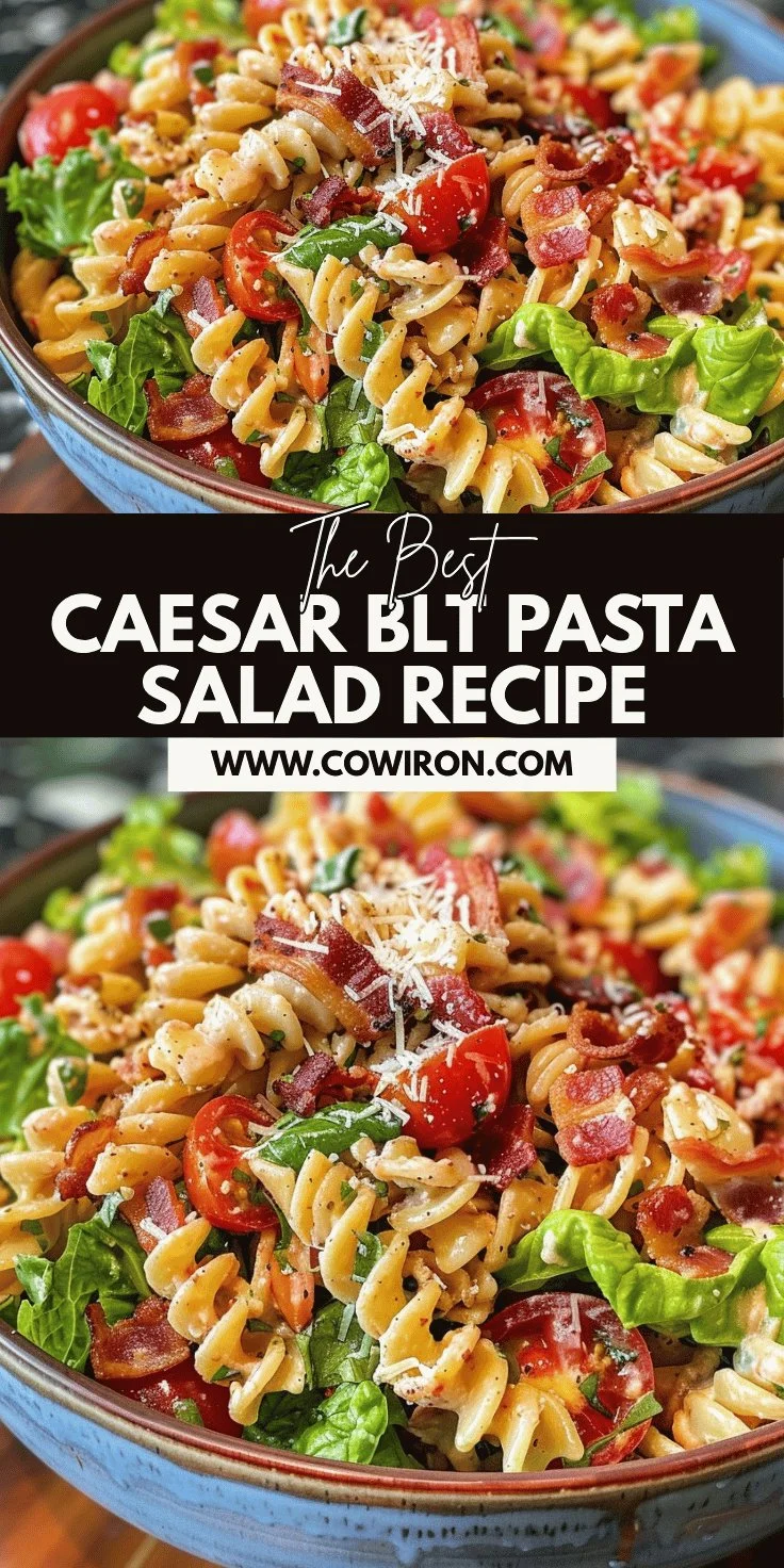 Caesar BLT Pasta Salad Recipe