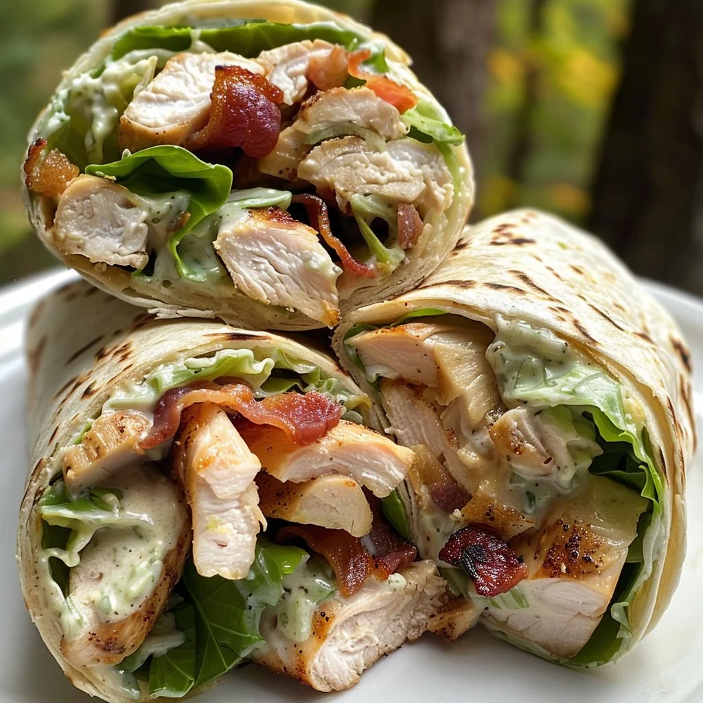 Chicken Bacon Caesar Wrap Recipe