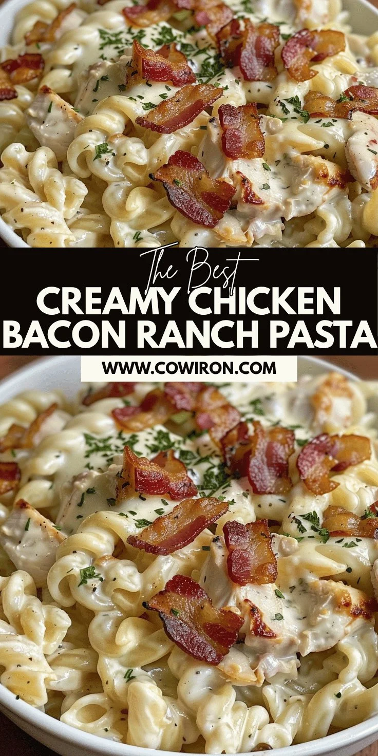 Creamy Bacon Ranch Chicken Pasta Recipe