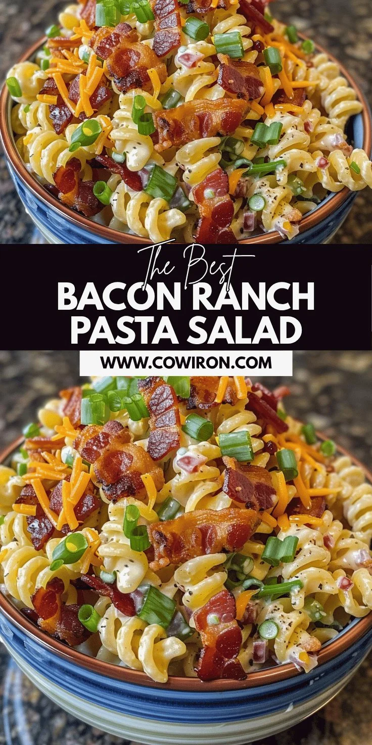 Creamy Bacon Ranch Pasta Salad