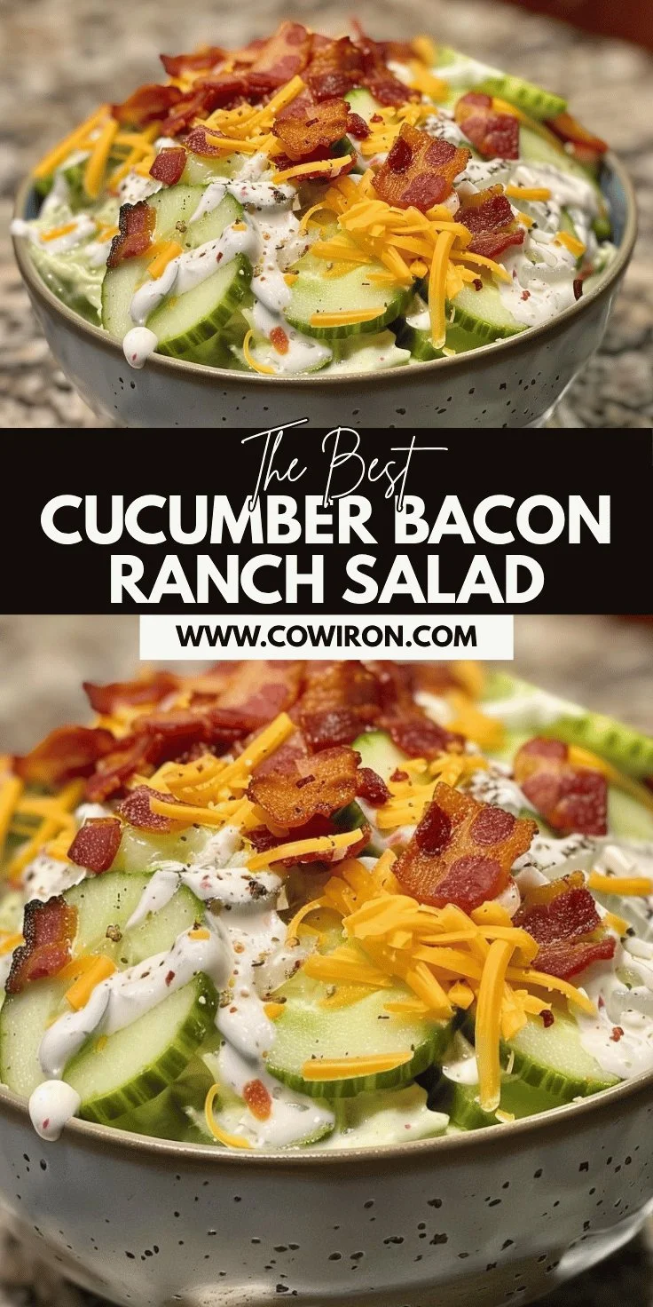 Cucumber Bacon Ranch Salad