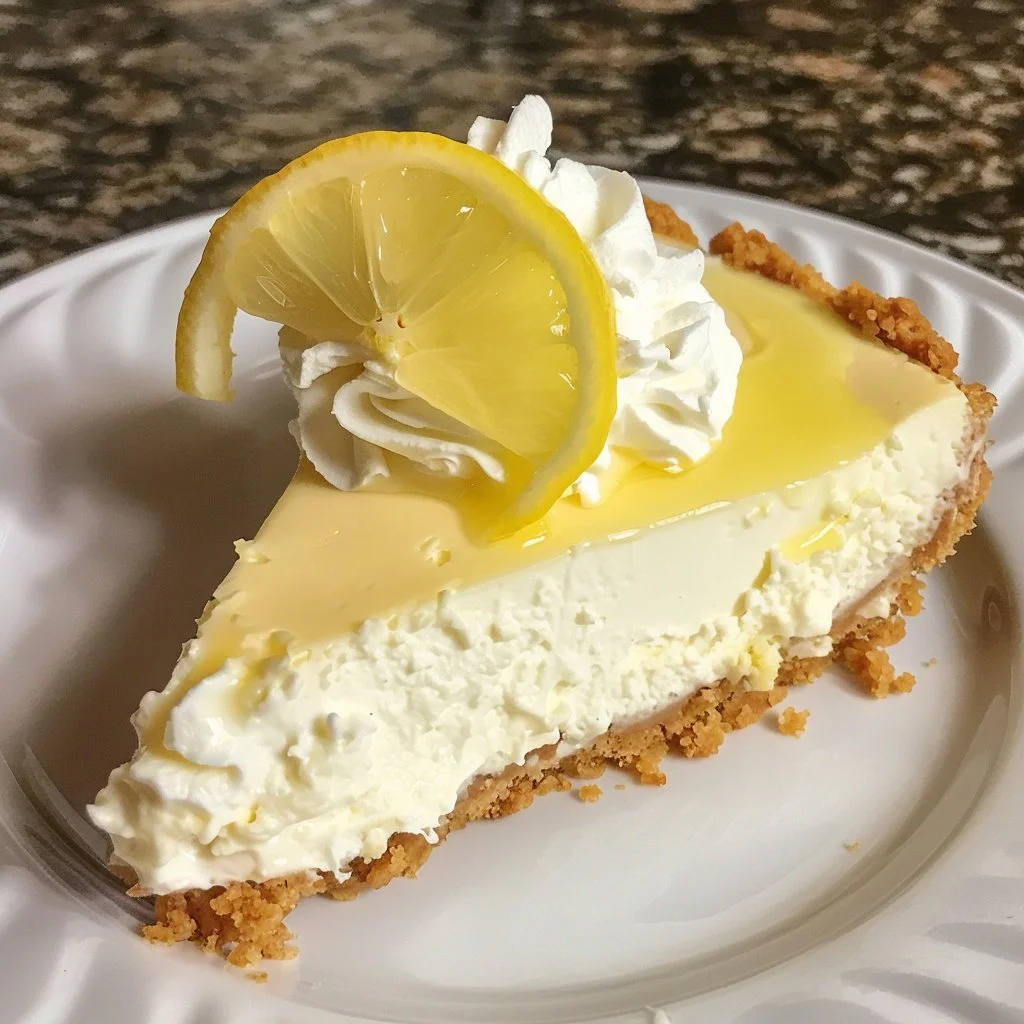 Delicious lemon no-bake cheesecake topped with lemon zest and berries