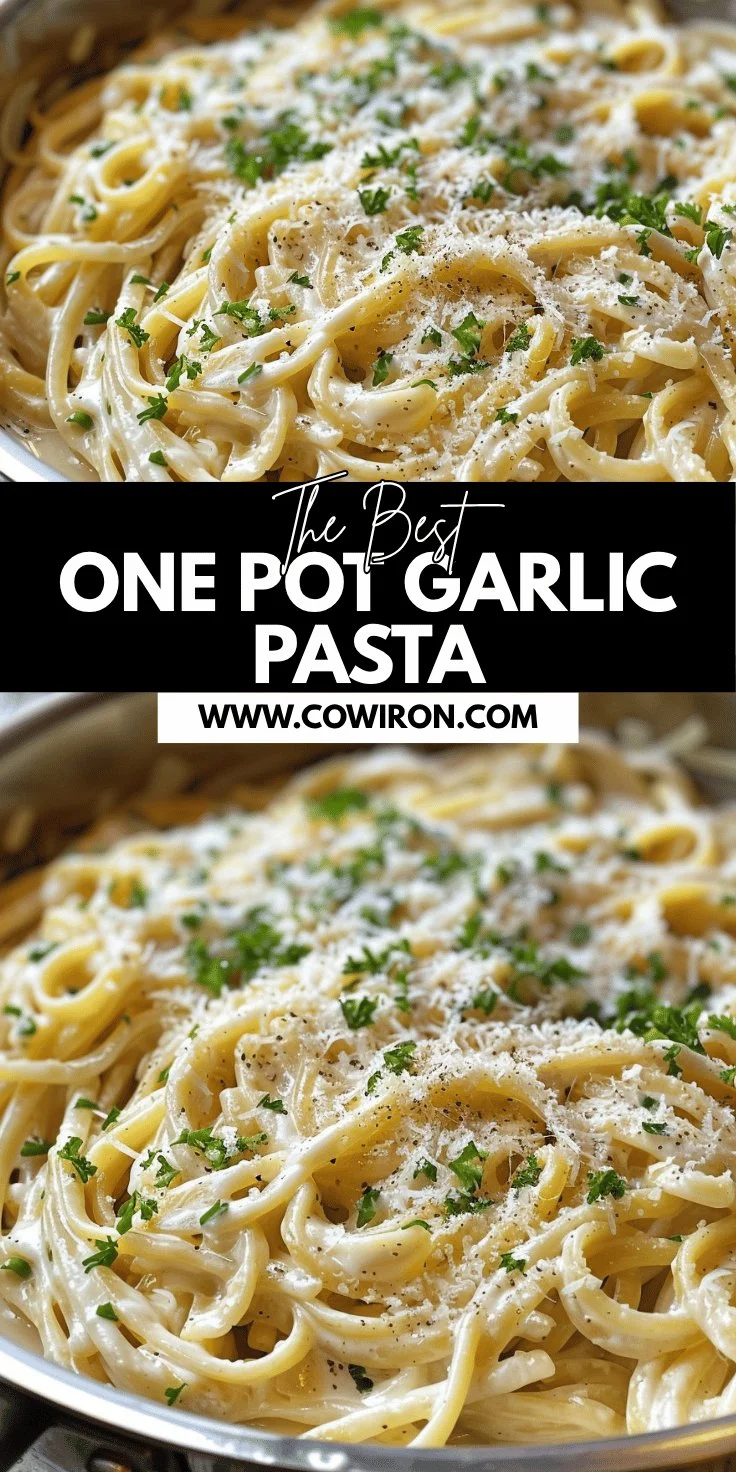 One Pot Garlic Parmesan Pasta