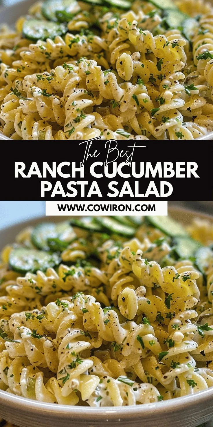 Ranch Cucumber Pasta Salad Recipe