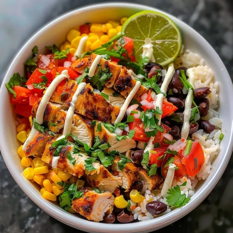 Delicious Southwest Chicken Rice Bowl with vibrant toppings and fresh ingredients