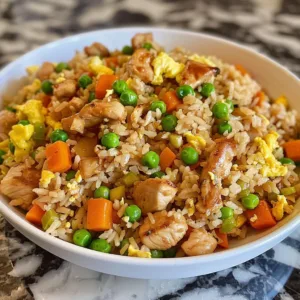 Delicious Teriyaki Chicken Fried Rice served in a bowl