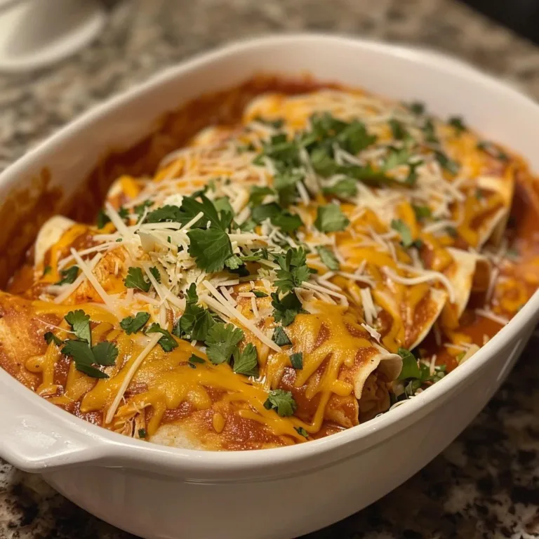 Creamy crockpot chicken enchiladas served in a bowl with toppings