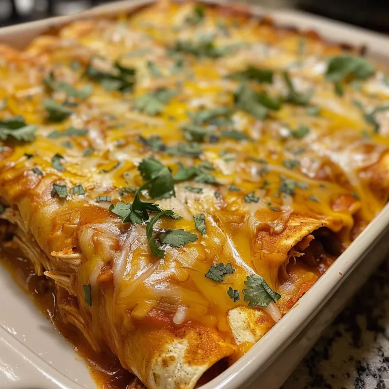 Crockpot Chicken Enchilada Casserole served in a dish with cheese and toppings