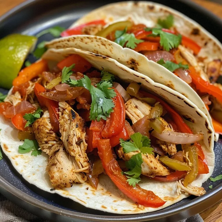 Delicious Crockpot Spicy Chicken Fajitas served with toppings