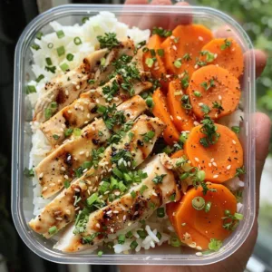 Delicious meal-prep garlic butter chicken served with rice in a bowl