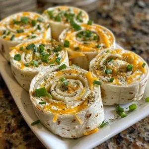 Delicious ranch cream cheese pinwheels served on a platter