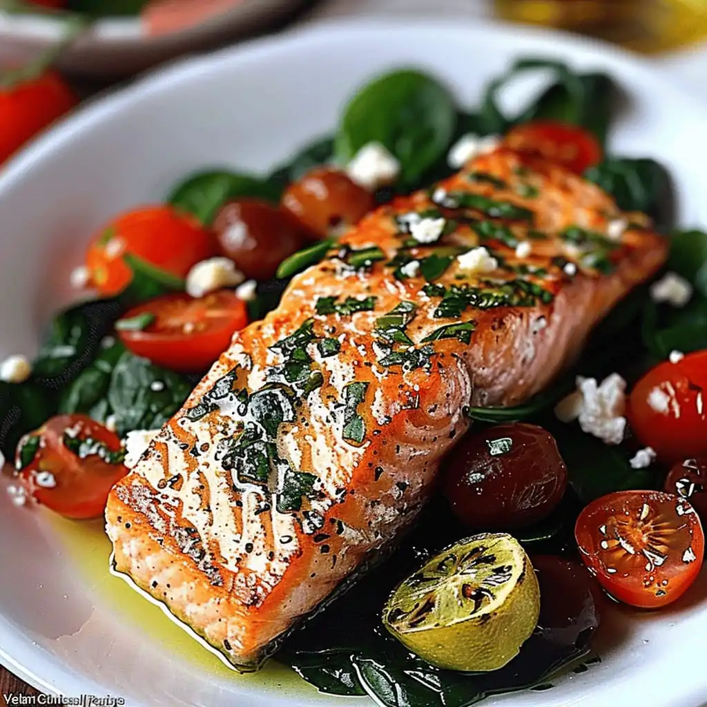 Healthy Mediterranean Salmon Dinner