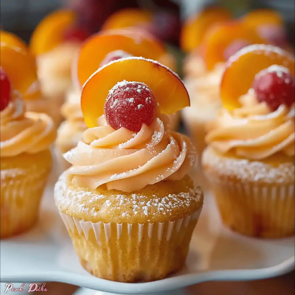 Peach Bellini Cupcakes