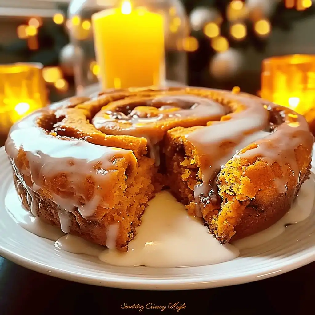 Sweet Potato Cinnamon Roll Cake
