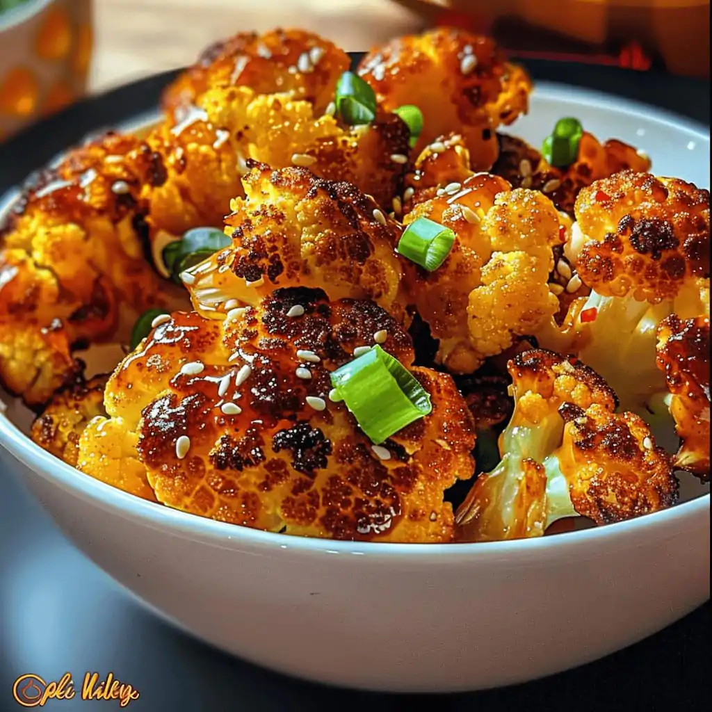 Sweet and Spicy Baked Cauliflower