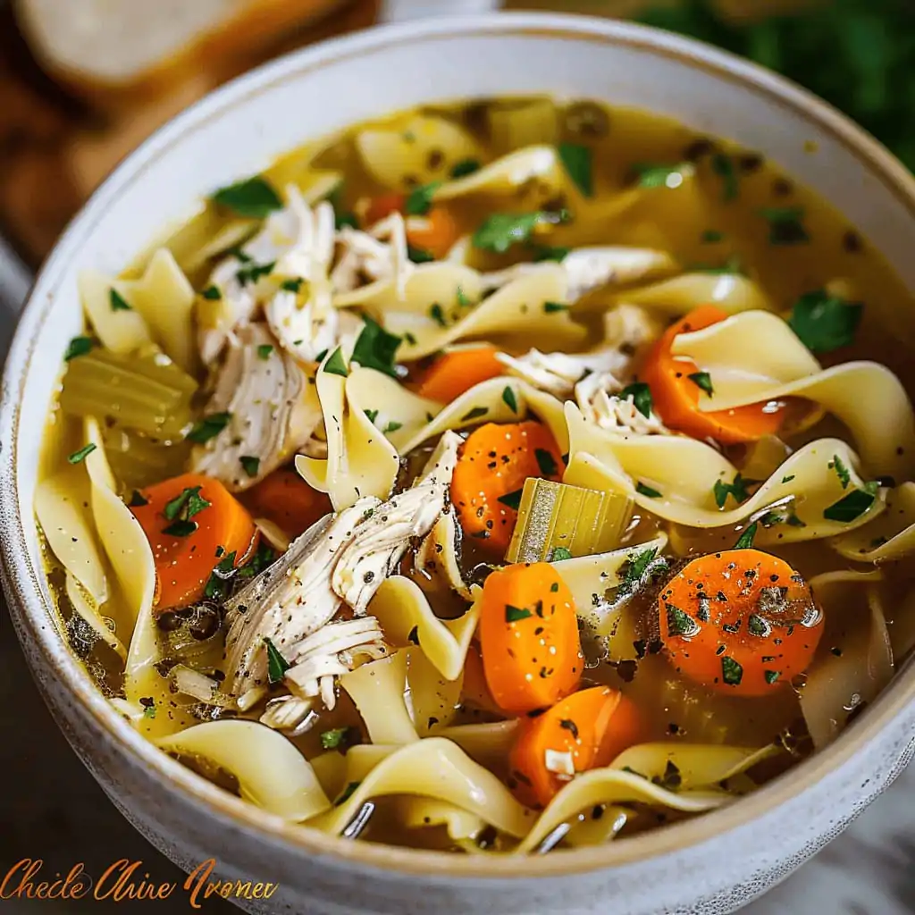 The Coziest Chicken Noodle Soup