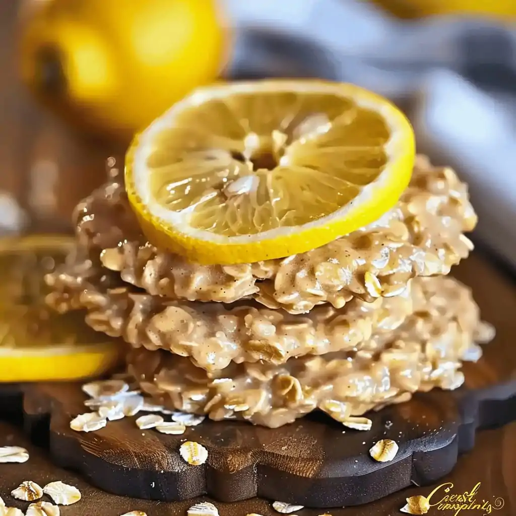 Zesty Lemon Oatmeal No-Bake Cookies